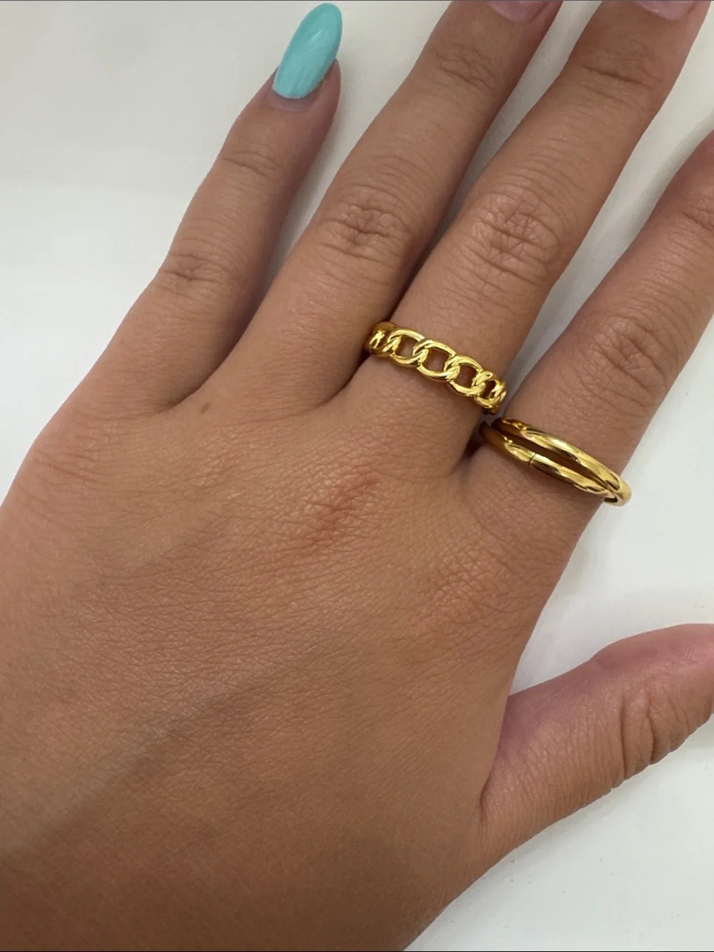 Gold-Tone Mixed Band Ring Set — Twisted and Smooth Styles